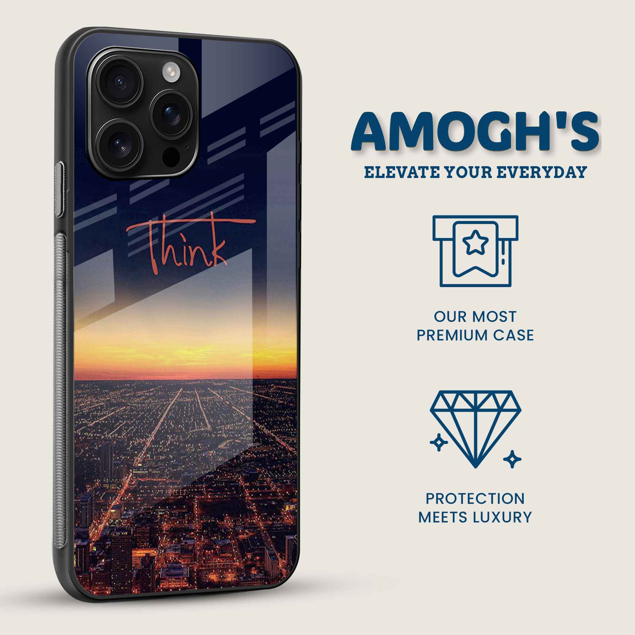 Think Cityscape Mobile Back Cover Side Image