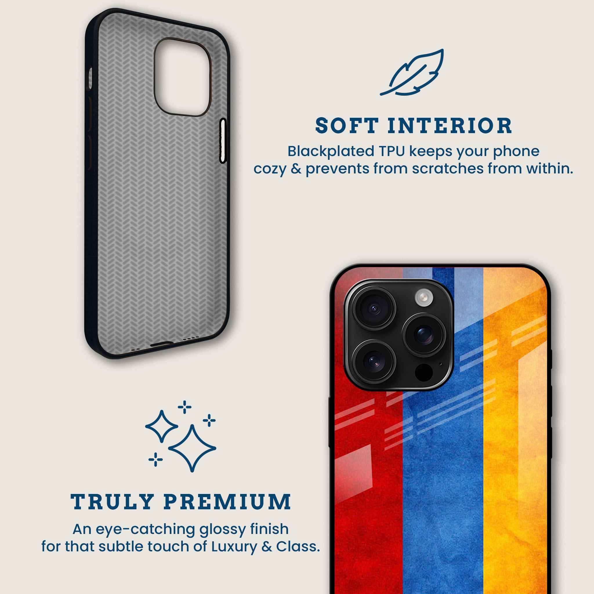 Three Stripes Mobile Back Cover Brand Image