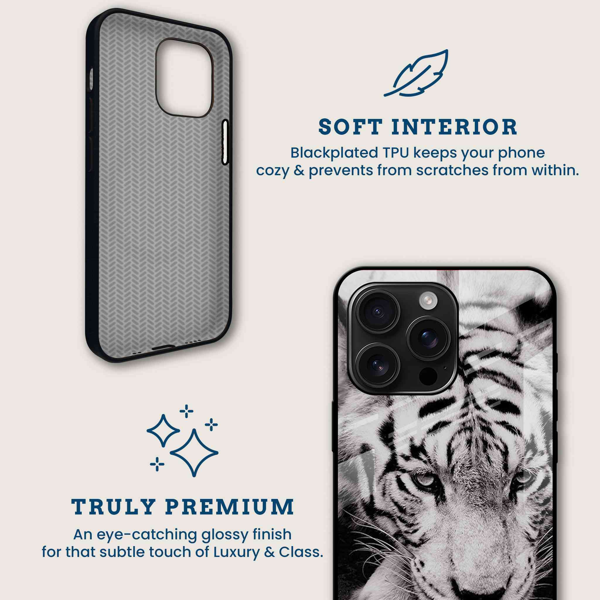 Tiger Gaze Mobile Back Cover Brand Image