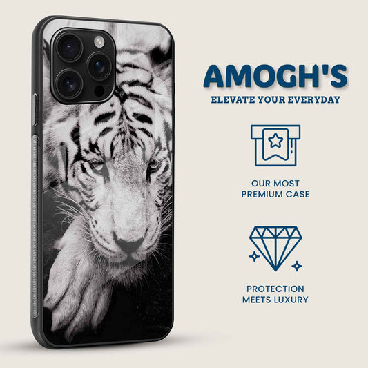 Tiger Gaze Mobile Back Cover Side Image