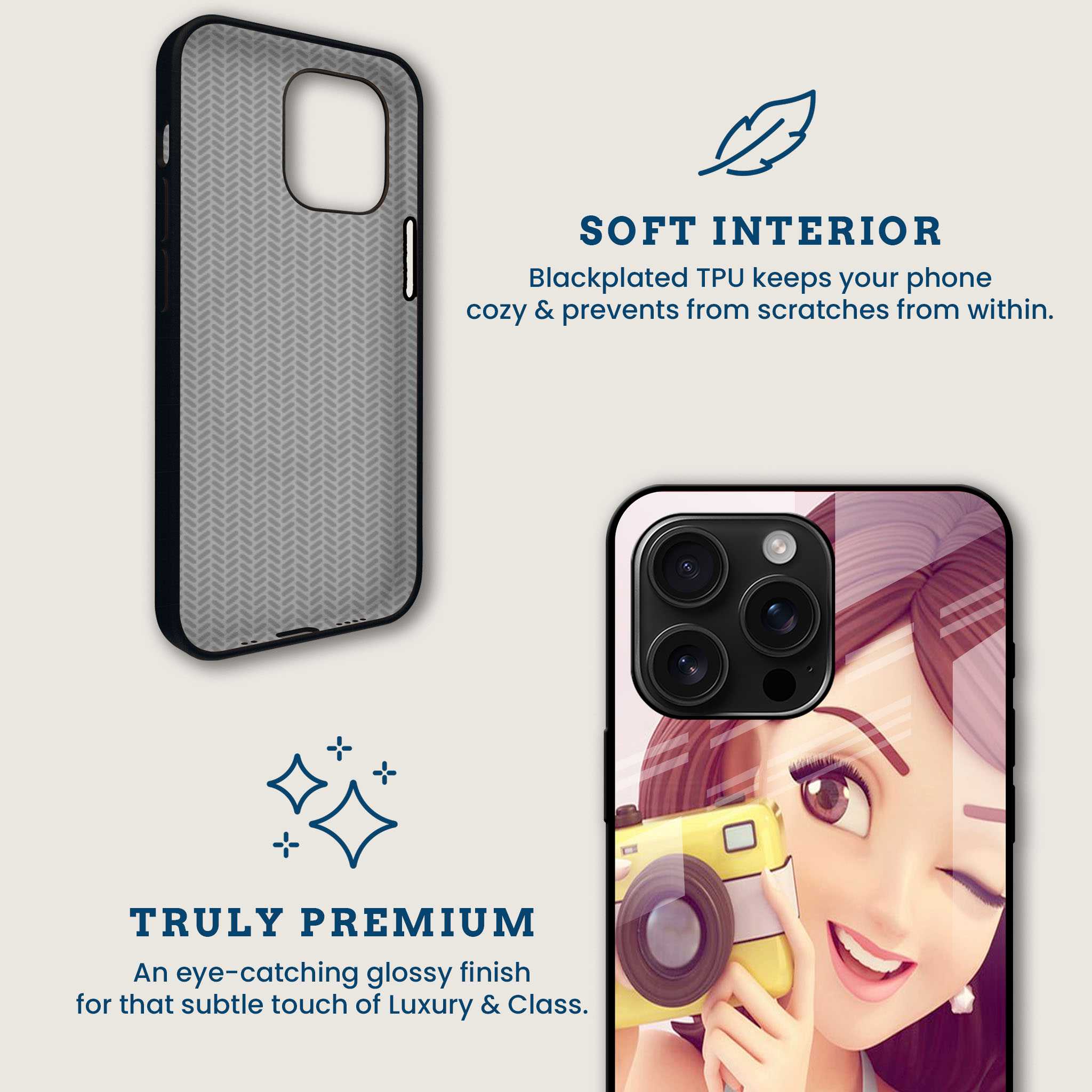 Toon Girl Mobile Back Cover Brand Image