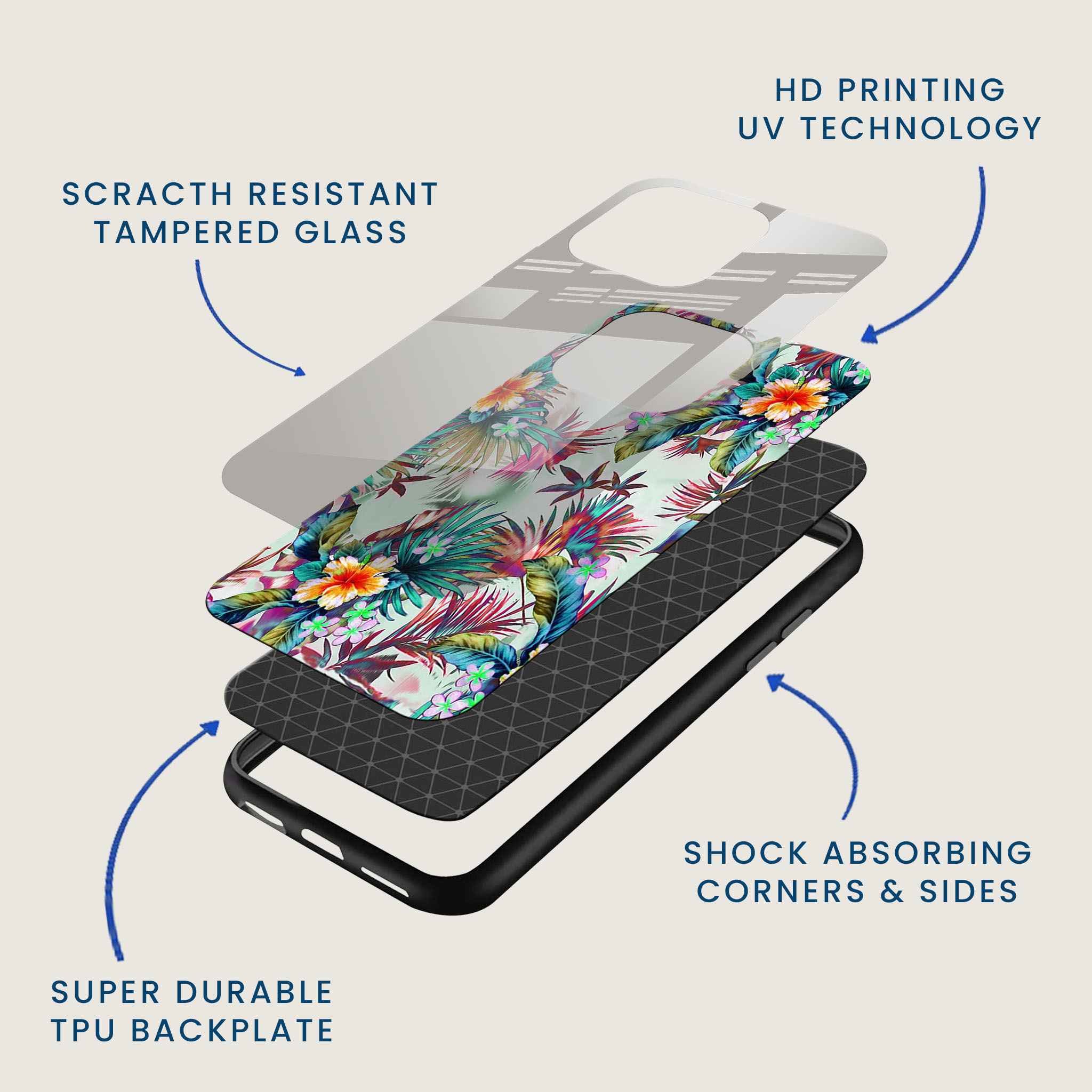 Tropical Hawaiian Mobile Back Cover Layer Image