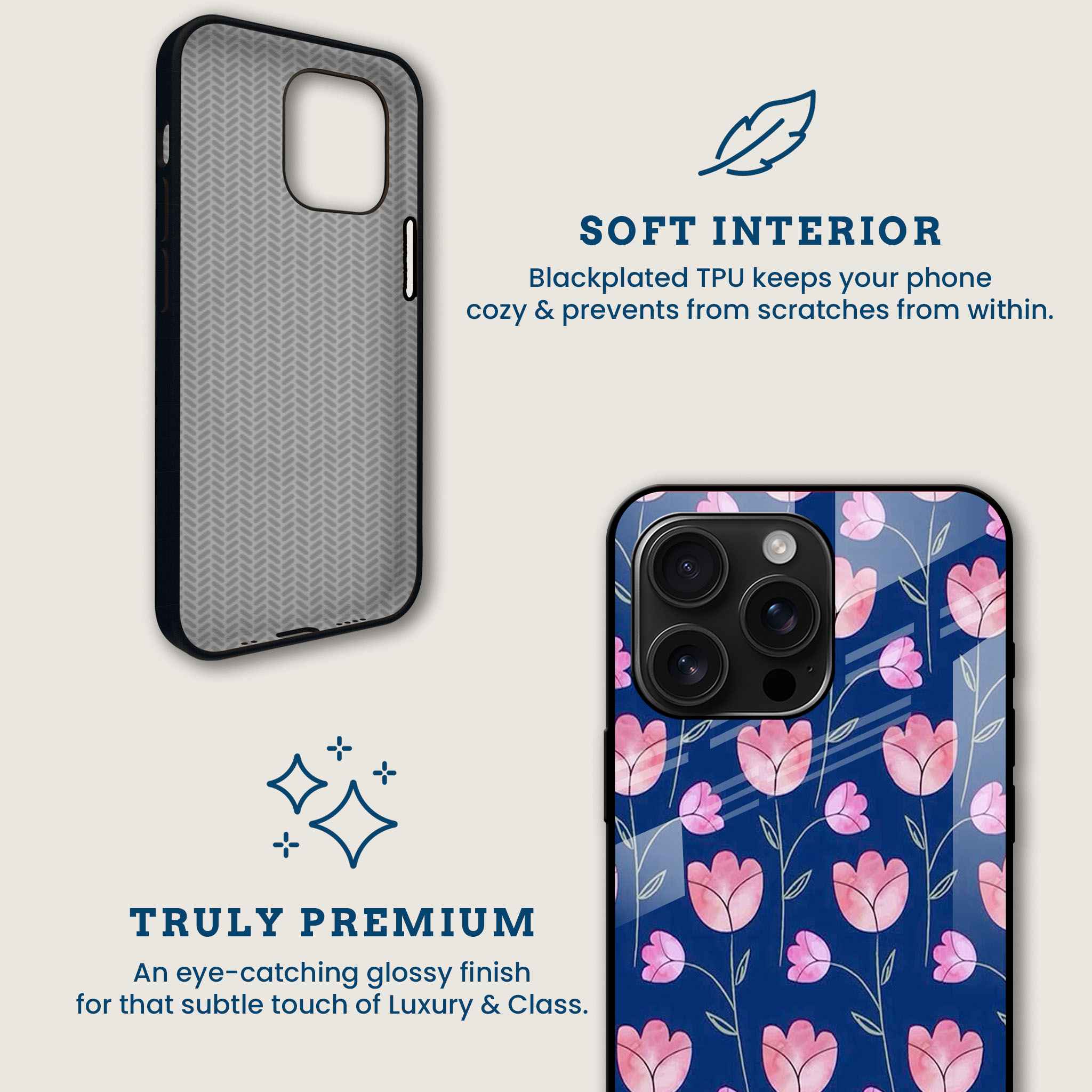 Tulip Garden Mobile Back Cover Brand Image