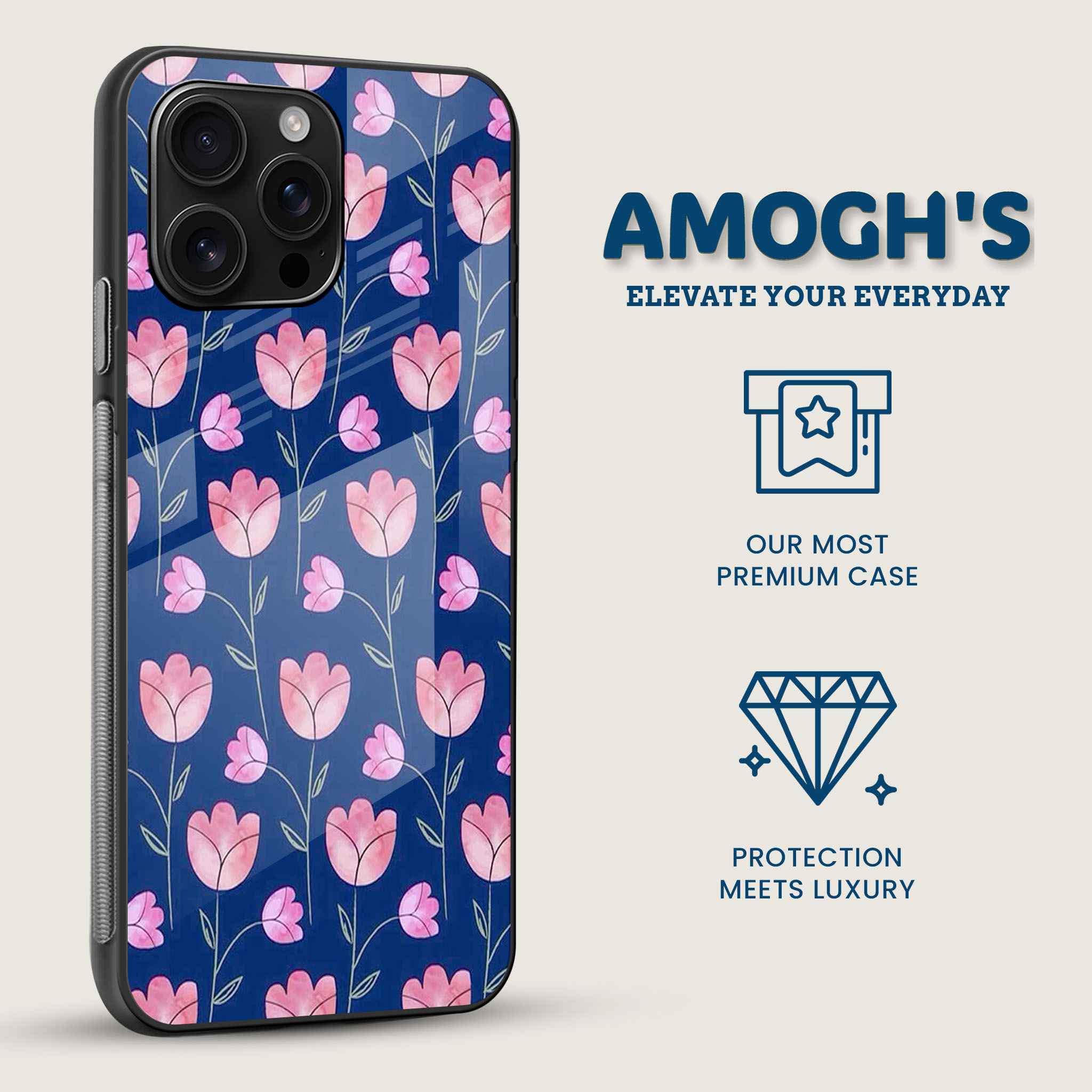 Tulip Garden Mobile Back Cover Side Image