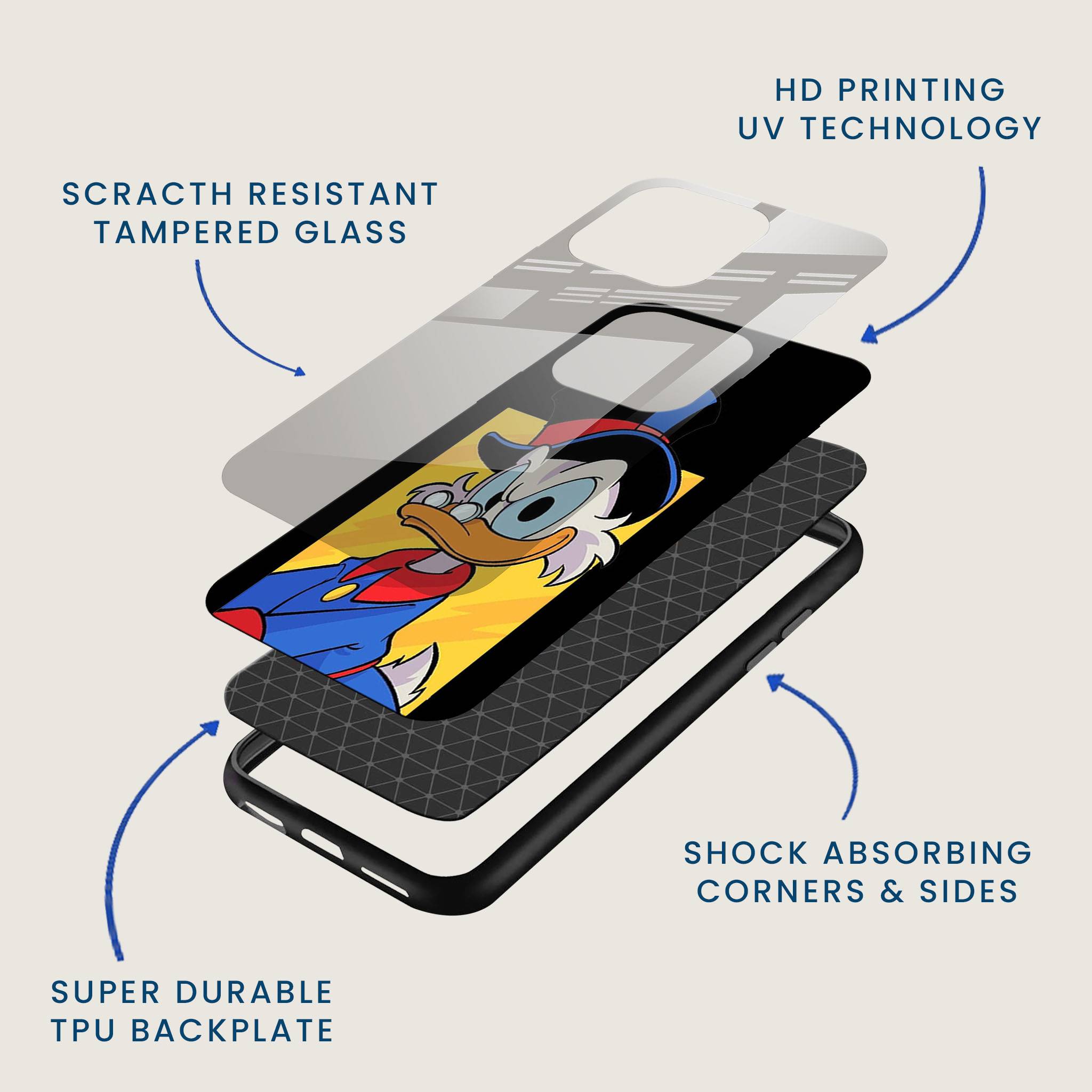 Uncle Scrooge Mobile Back Cover Layer Image