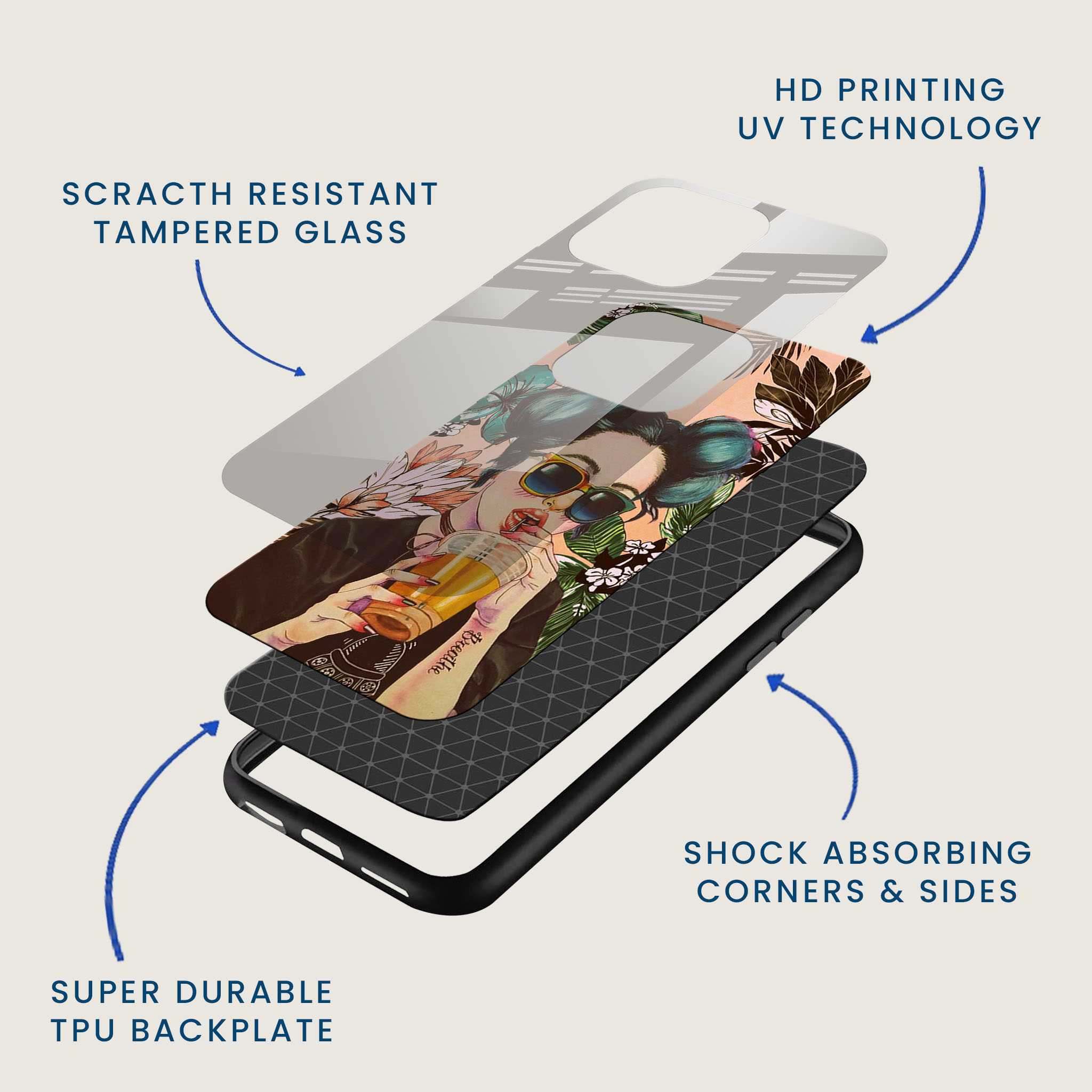 Urban Baddie Chic Mobile Back Cover Layer Image