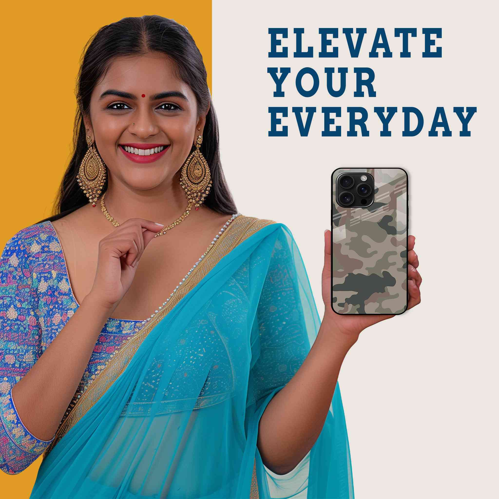 Urban Camo Army Mobile Back Cover Woman Image