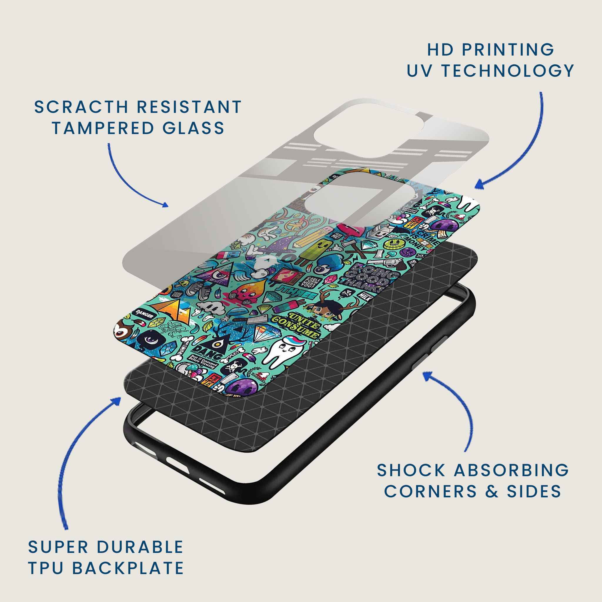 Urban Doodle Graffiti Mobile Back Cover Layer Image