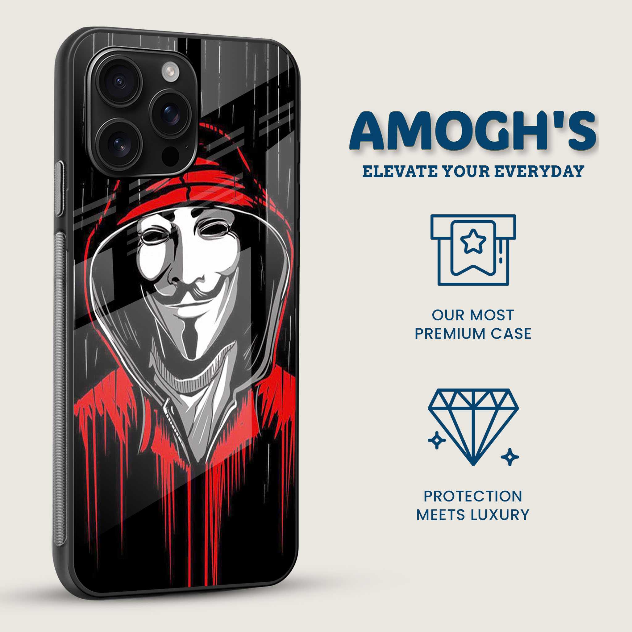 V for Vendetta Mobile Back Cover Side Image