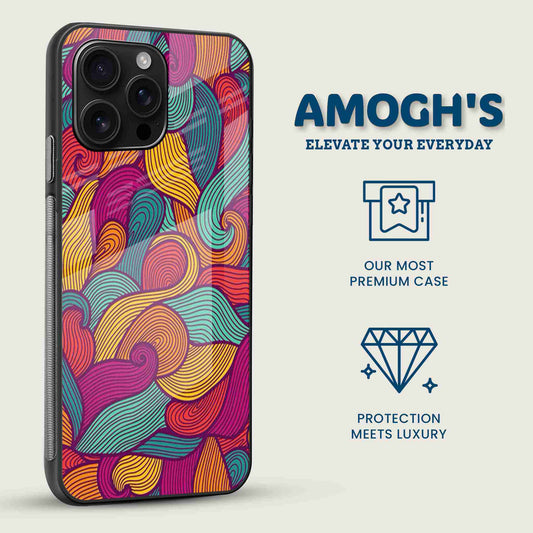 Vibrant Waves Mobile Back Cover Side Image