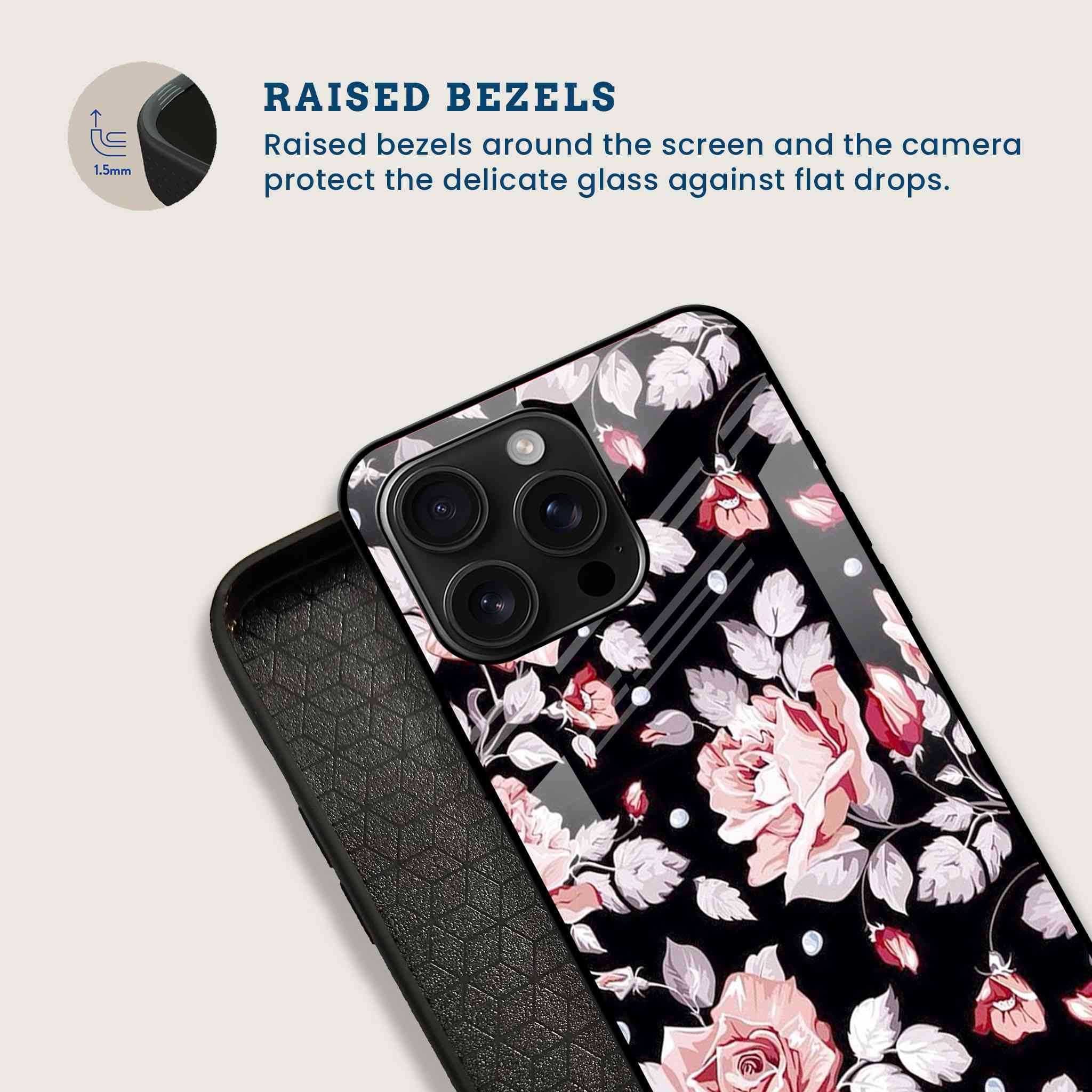 Vintage Roses Mobile Back Cover Bezel Image