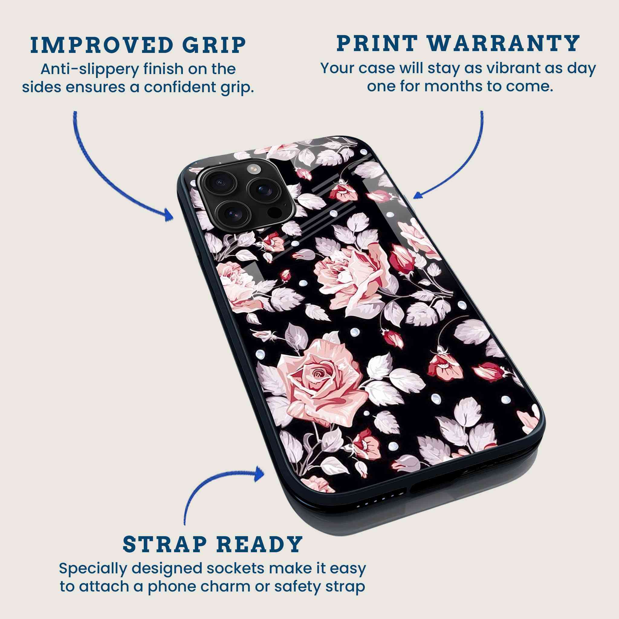 Vintage Roses Mobile Back Cover Feature Image