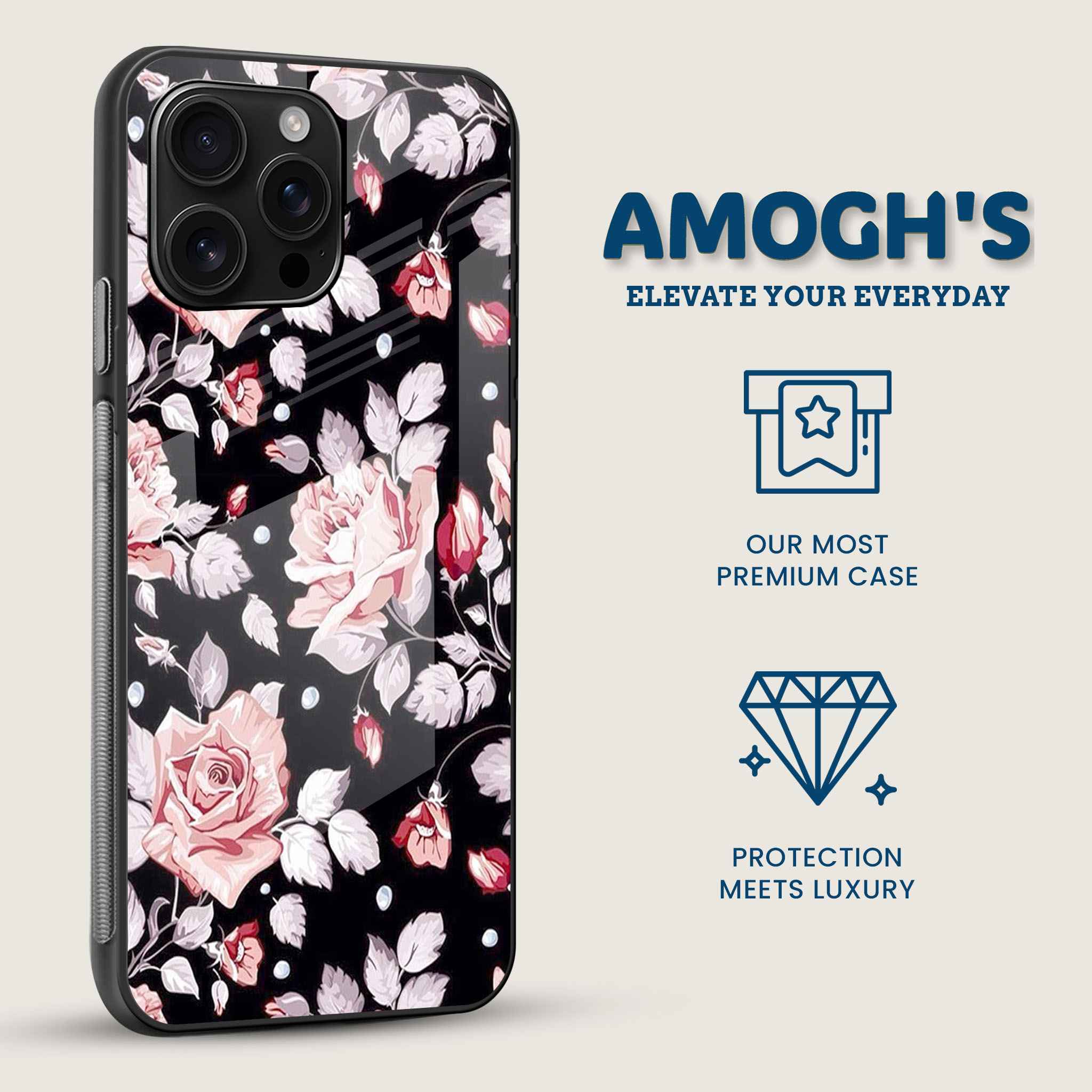 Vintage Roses Mobile Back Cover Side Image