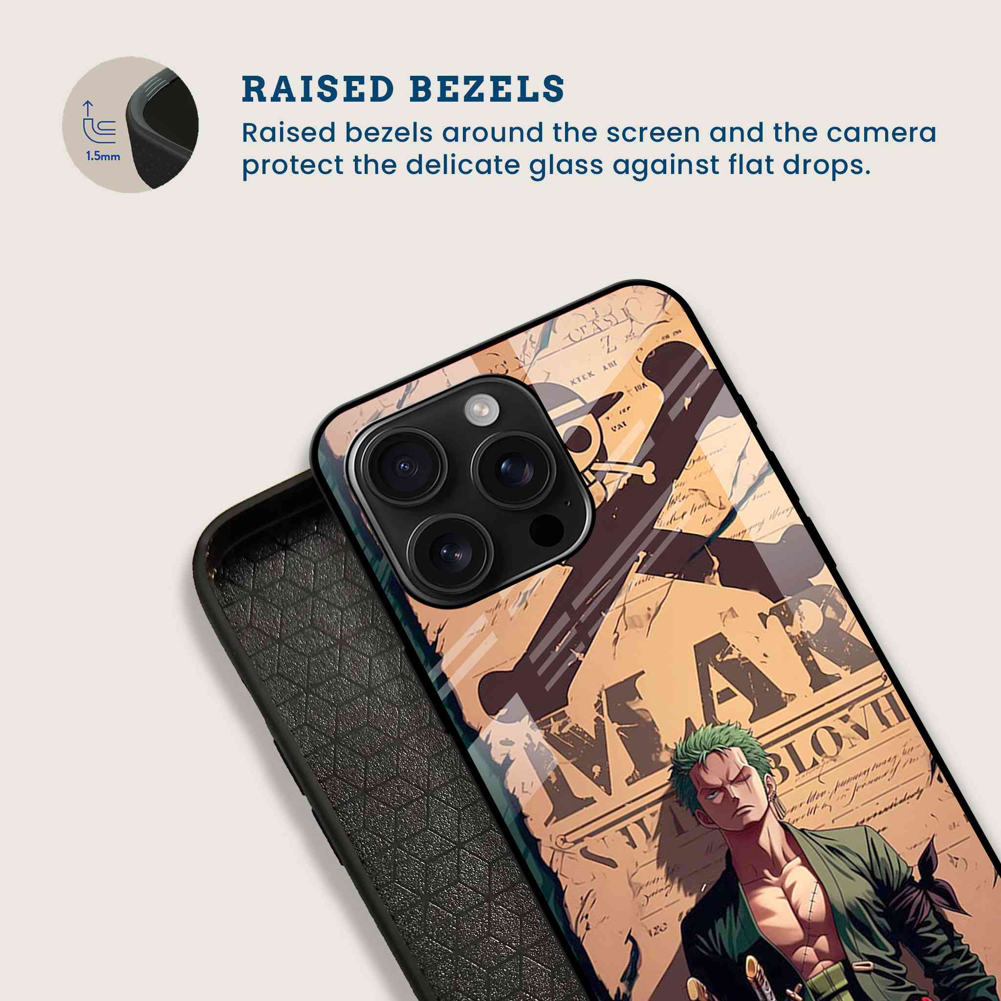 Wanted Zoro Mobile Back Cover Bezel Image