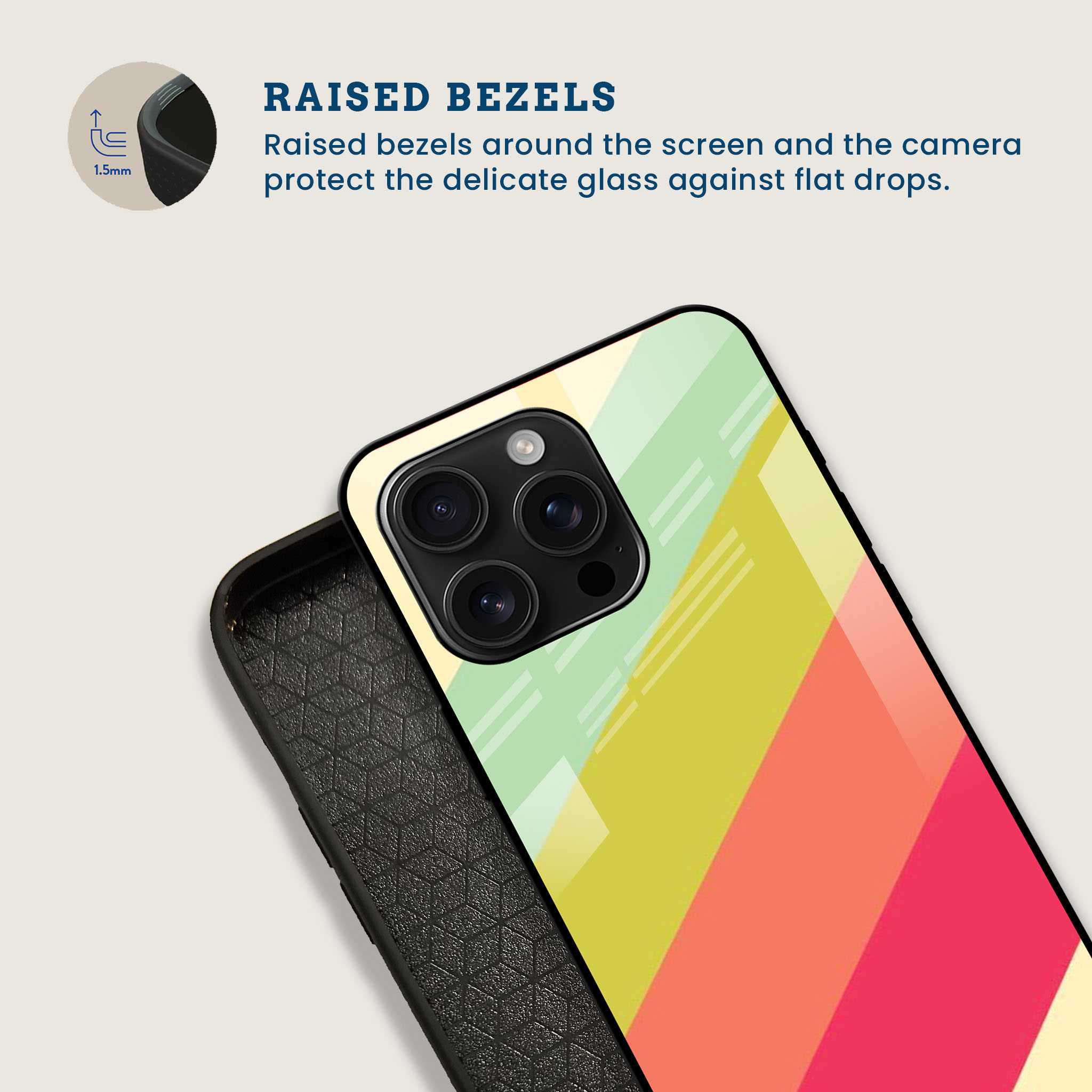 Warm Tone Retro Mobile Back Cover Bezel Image