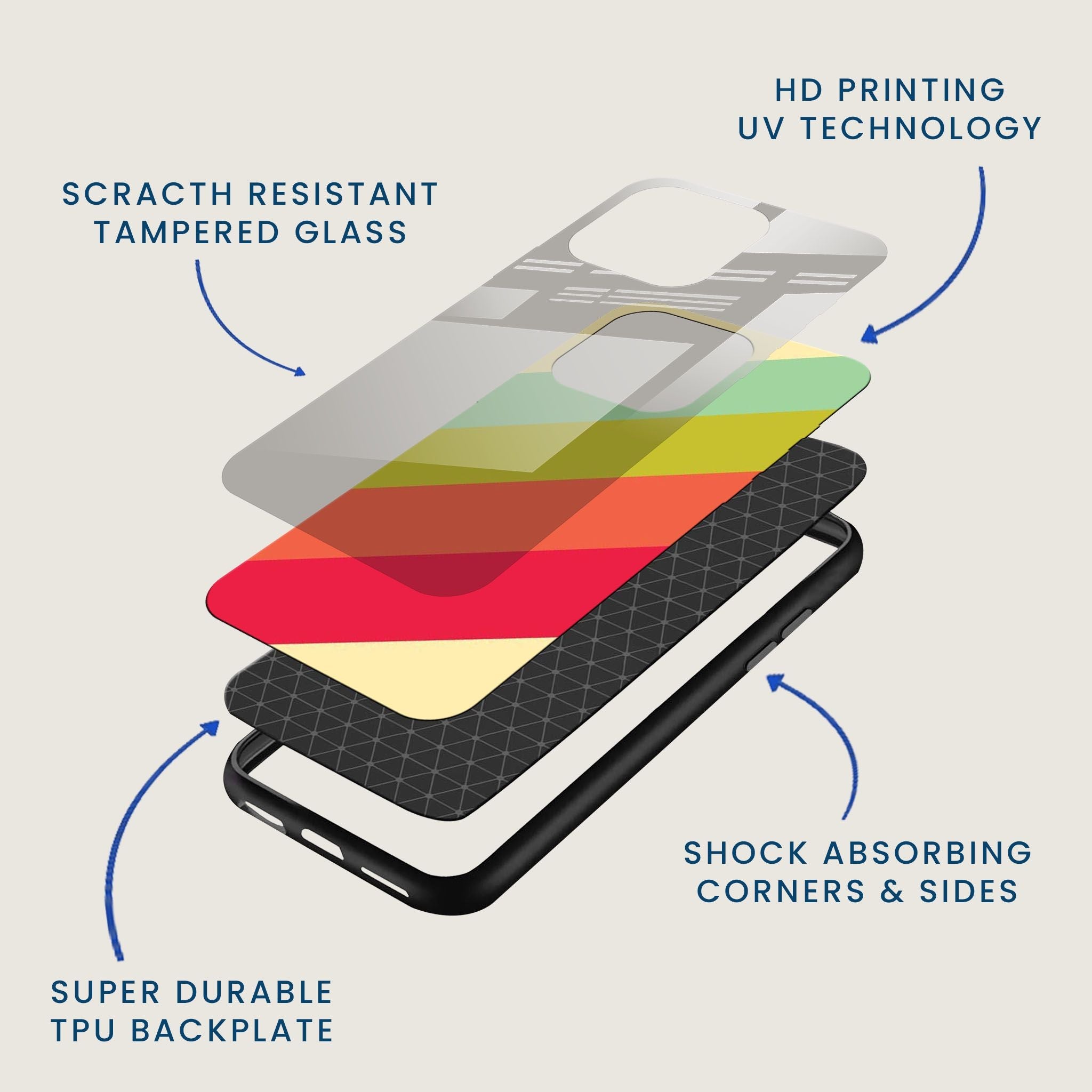 Warm Tone Retro Mobile Back Cover Layer Image