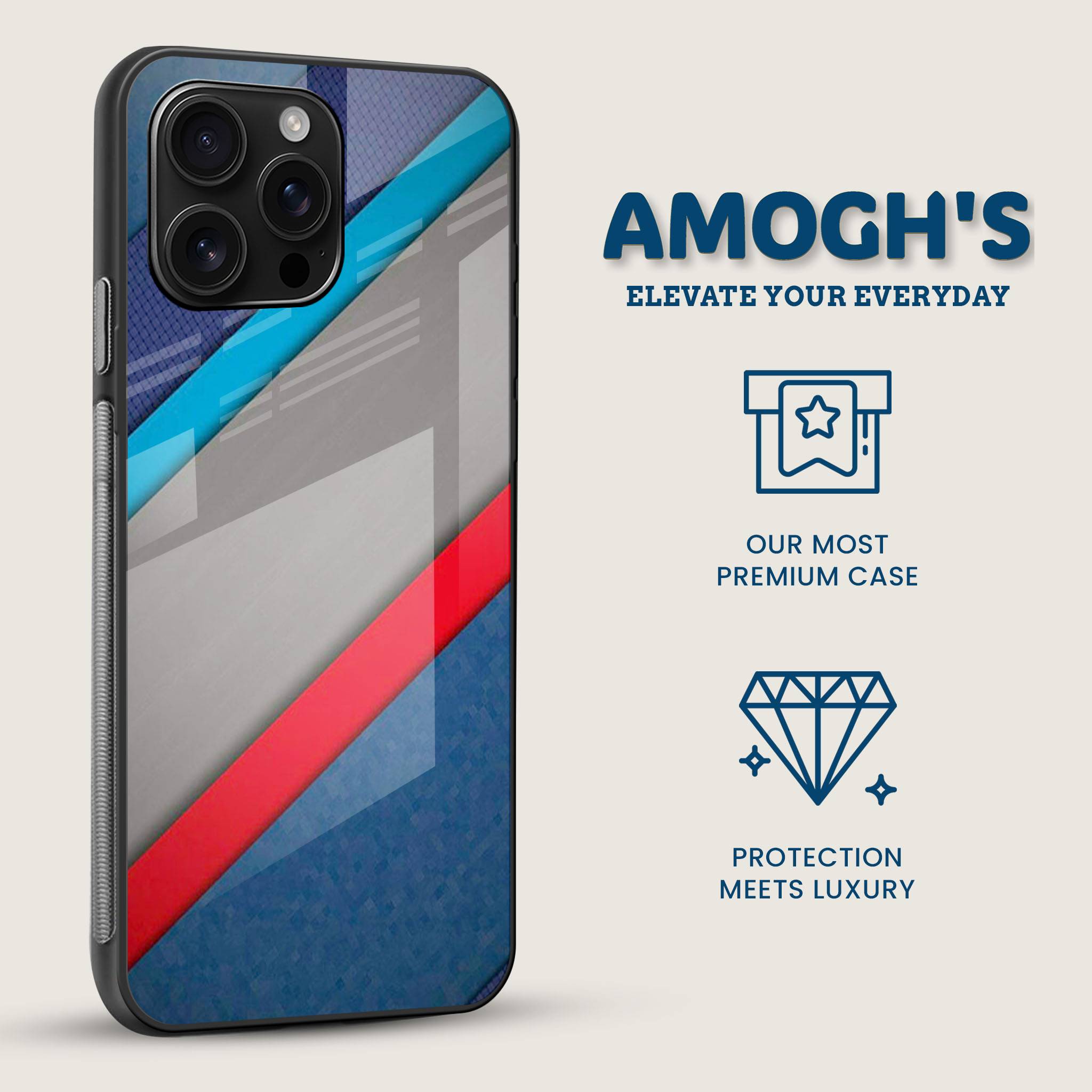 Warp Lines Mobile Back Cover Side Image