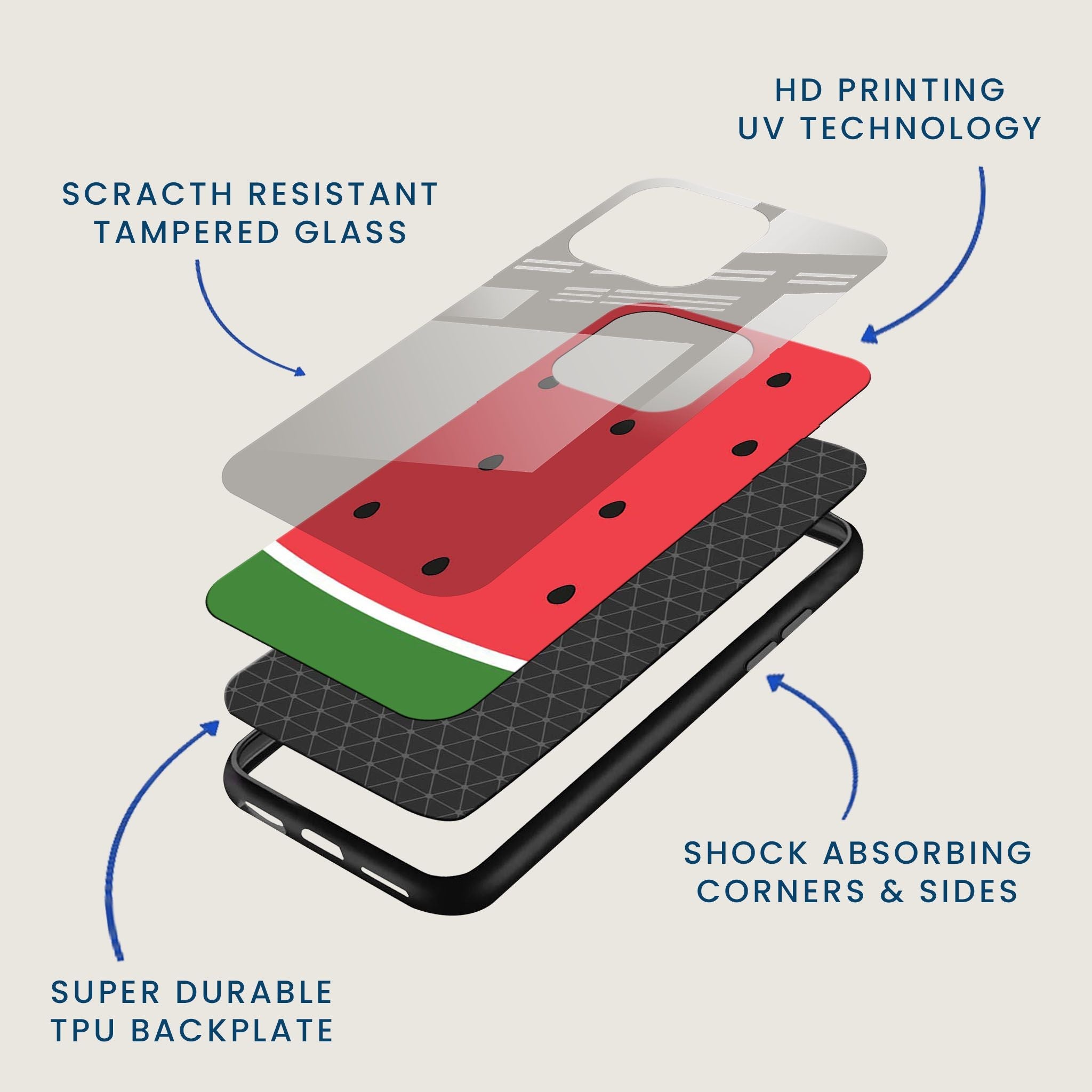 Watermelon Vibe Mobile Back Cover Layer Image