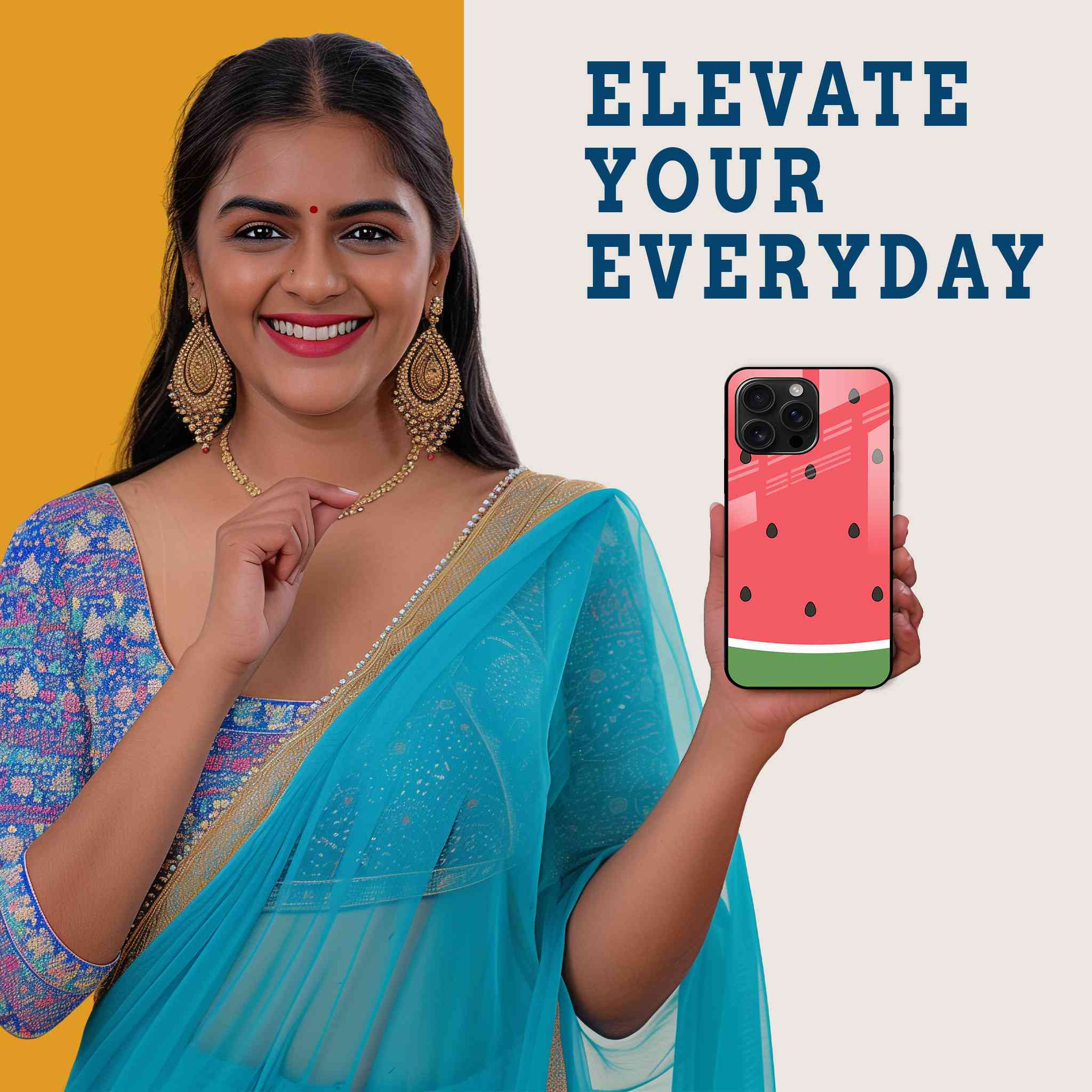 Watermelon Vibe Mobile Back Cover Woman Image