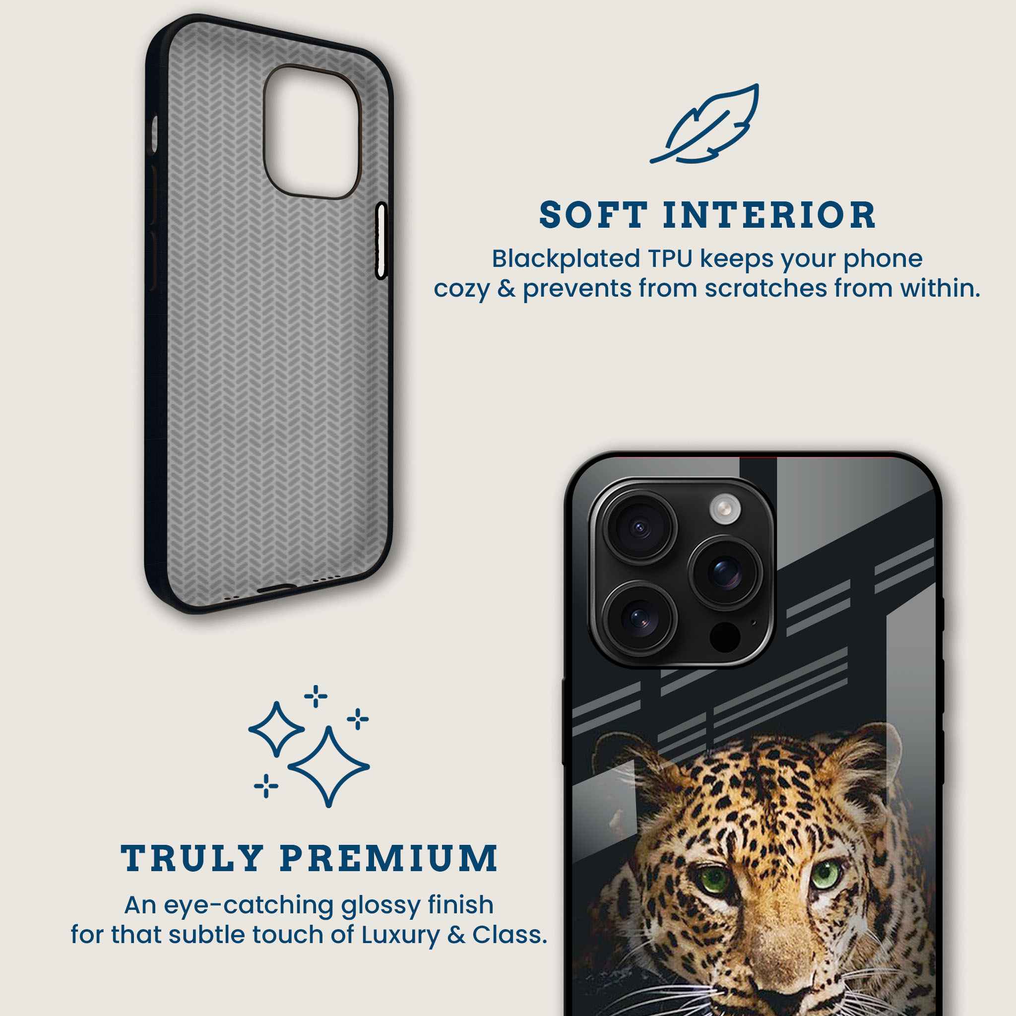 Wild Leopard Print Mobile Back Cover Brand Image