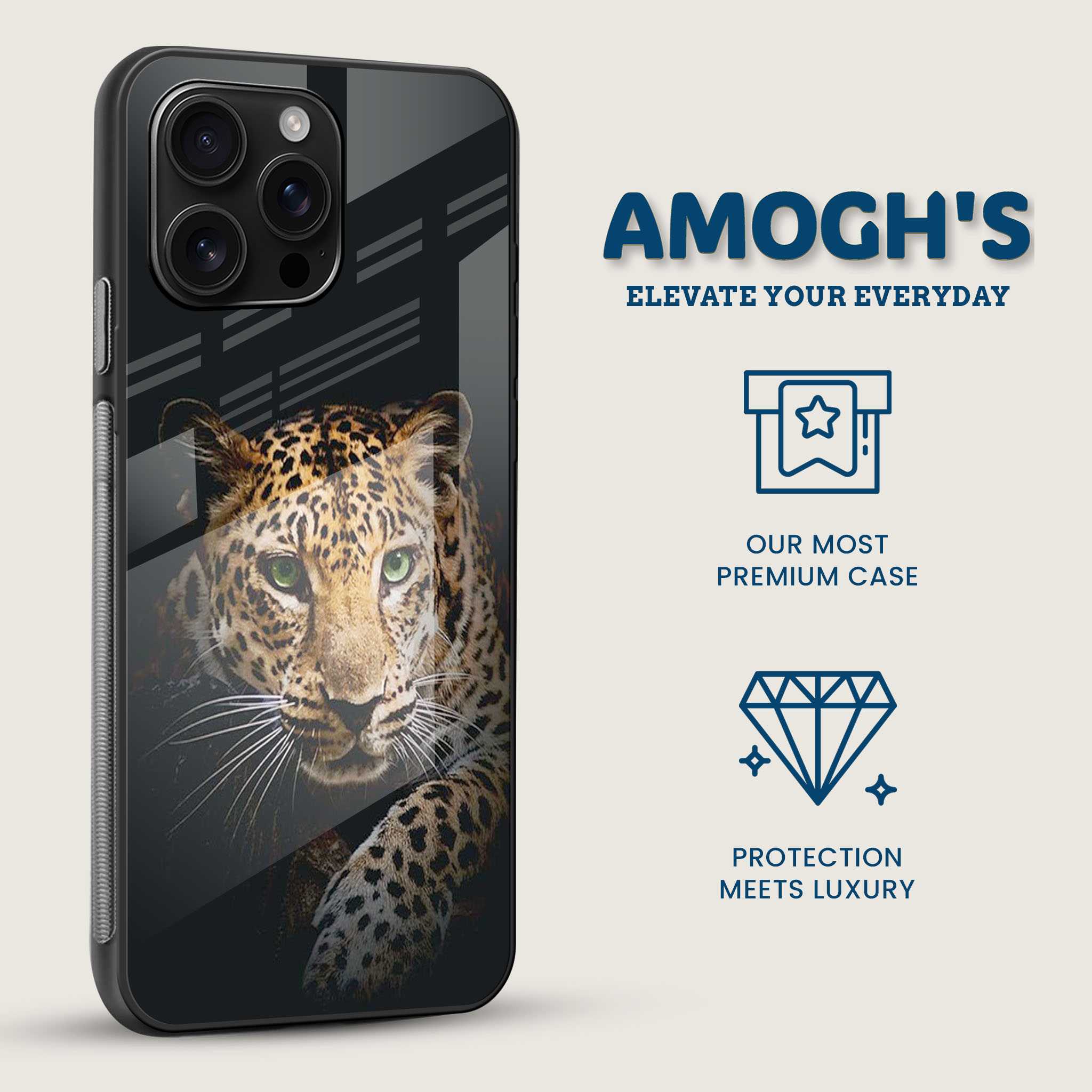 Wild Leopard Print Mobile Back Cover Side Image