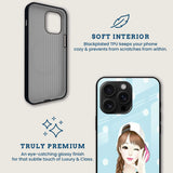 Winking Brunette Mobile Back Cover Brand Image