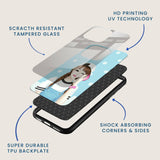 Winking Brunette Mobile Back Cover Layer Image