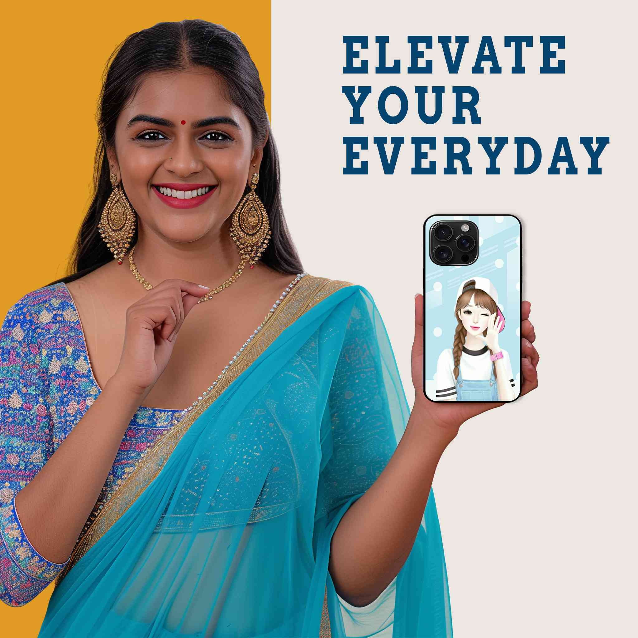 Winking Brunette Mobile Back Cover Woman Image
