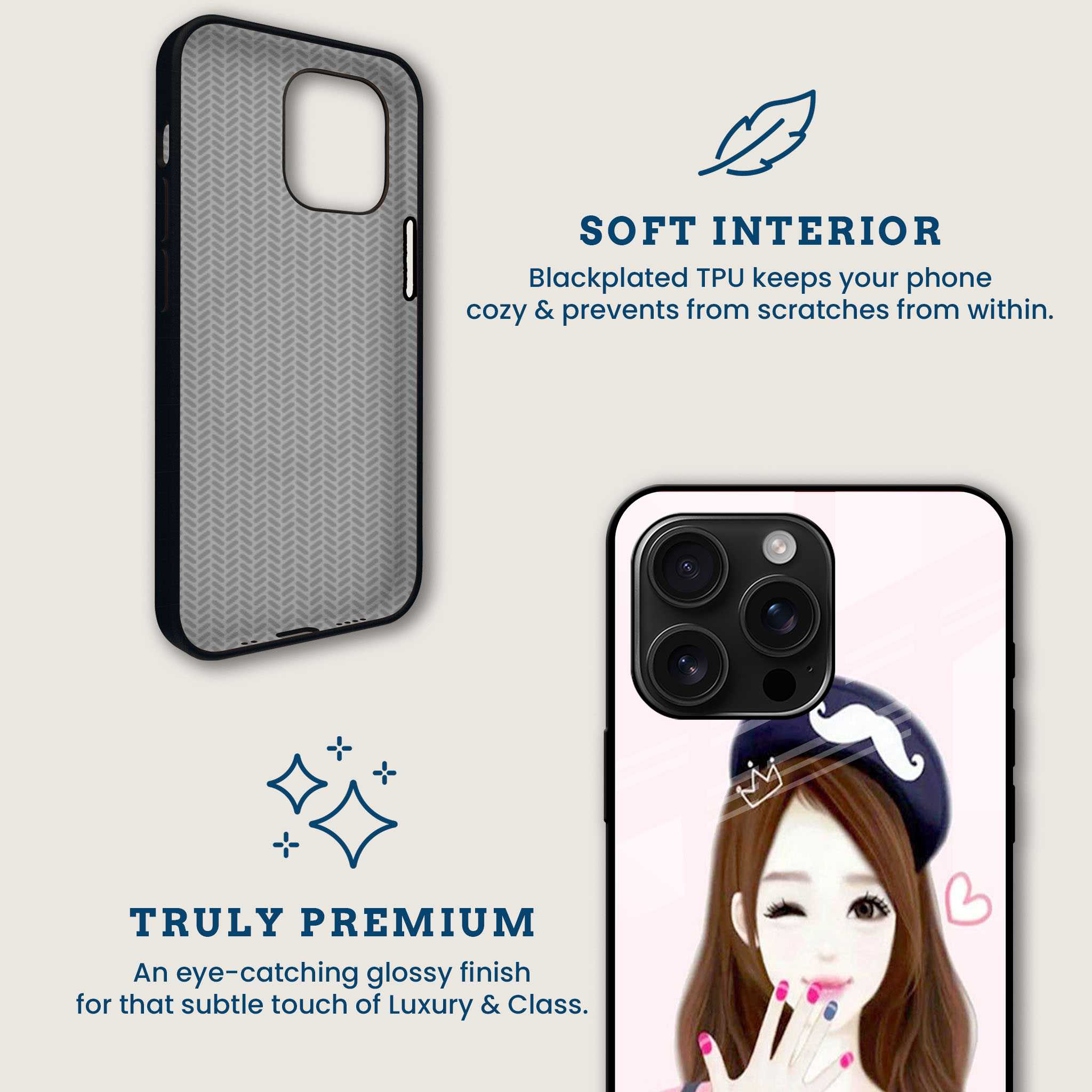 Winking Cutie Anime Mobile Back Cover Brand Image