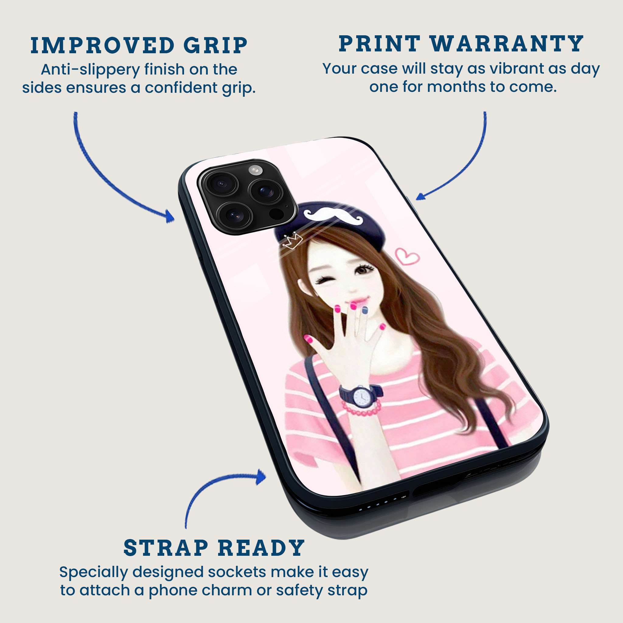 Winking Cutie Anime Mobile Back Cover Feature Image