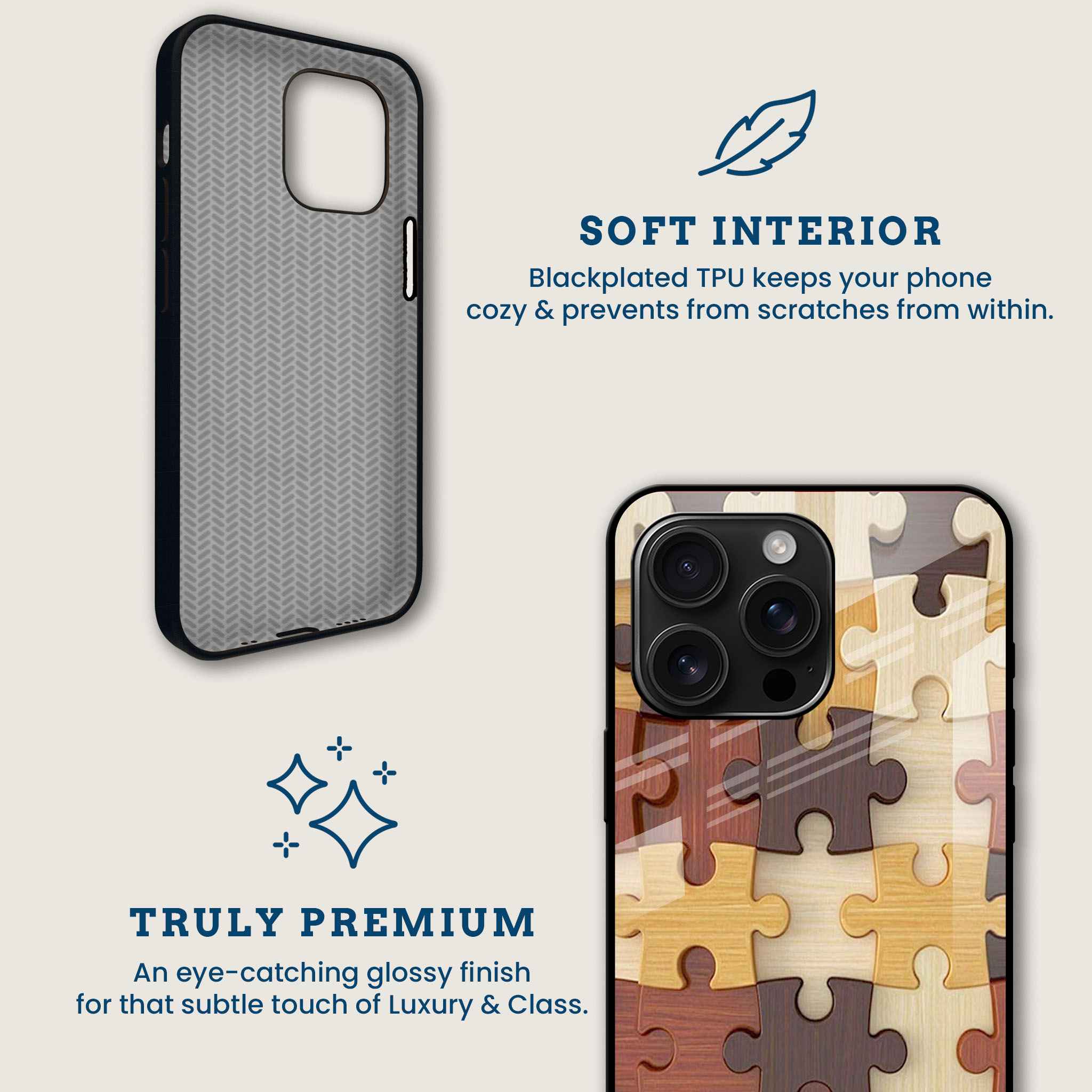 Wooden Puzzle Mobile Back Cover Brand Image