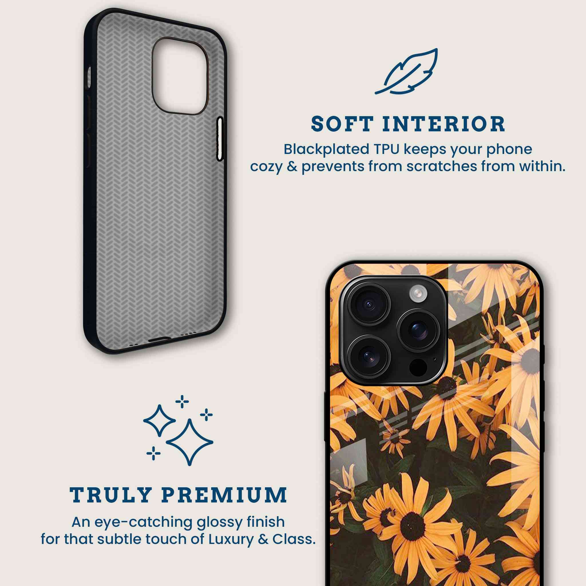 Yellow Daisy Mobile Back Cover Brand Image
