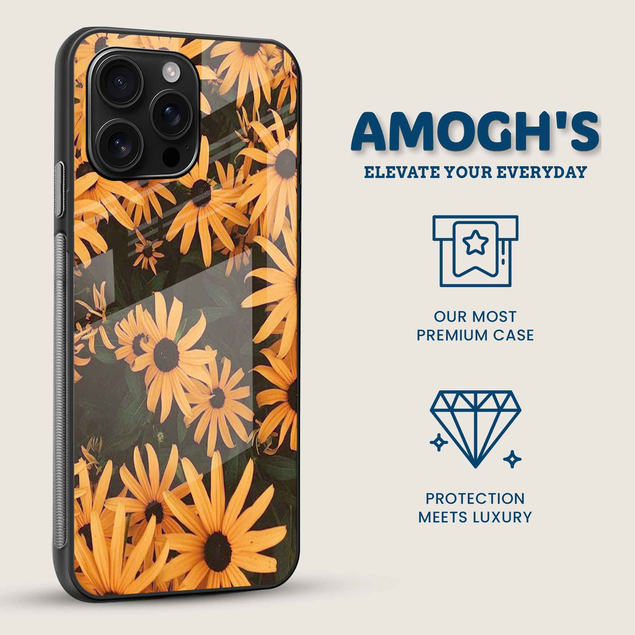 Yellow Daisy Mobile Back Cover Side Image