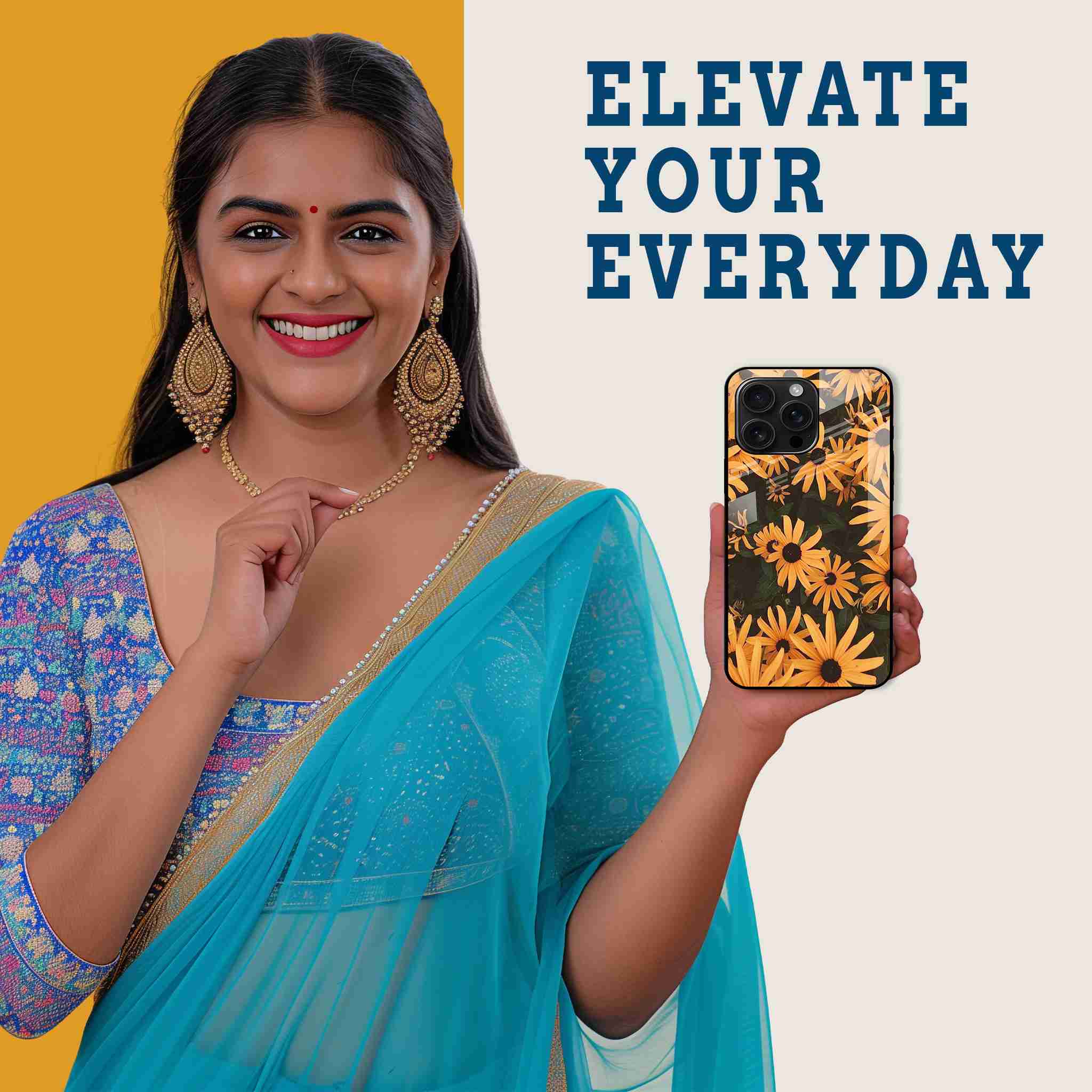 Yellow Daisy Mobile Back Cover Woman Image