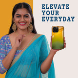 Yellow Green Gradient Mobile Back Cover Woman Image