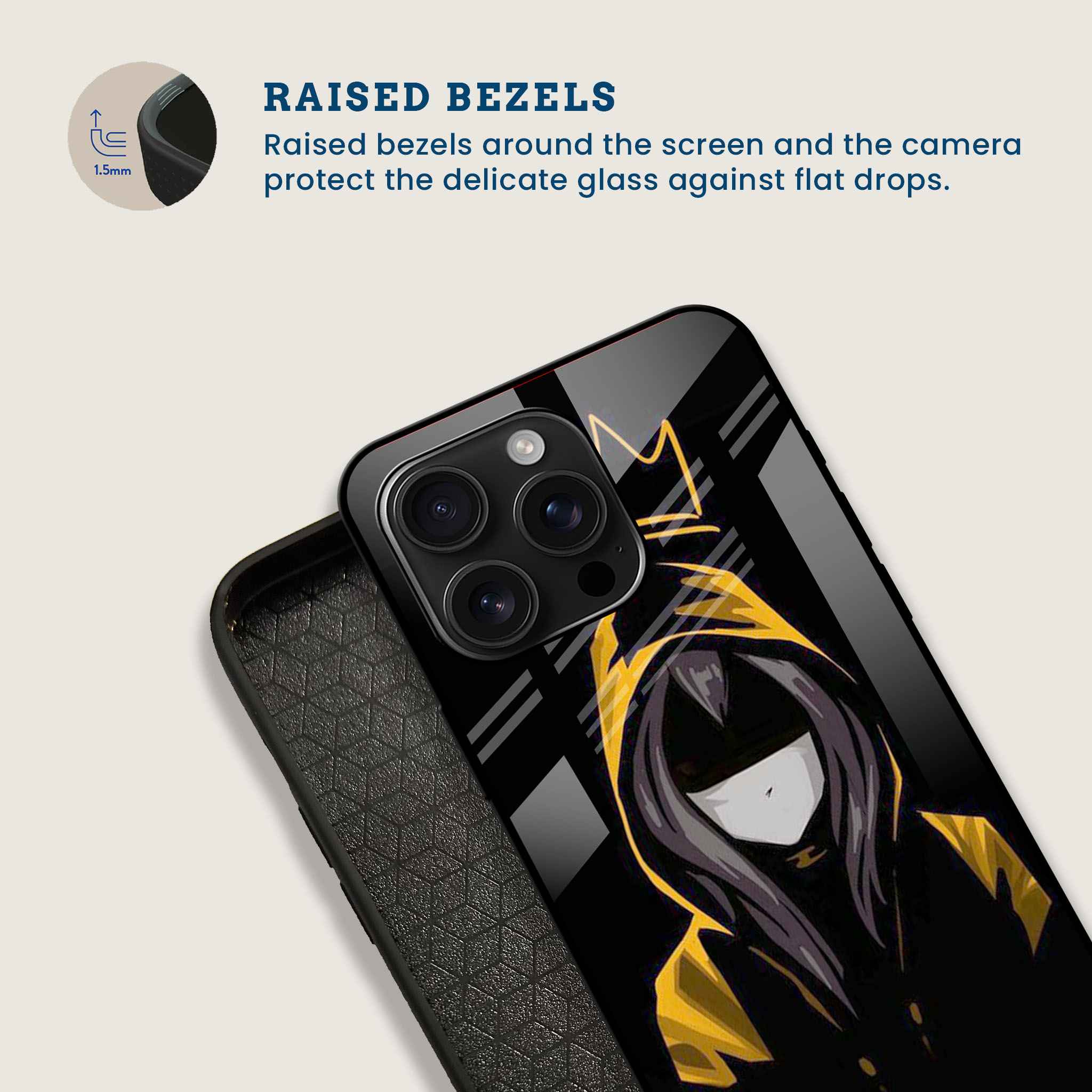Yellow King Mobile Back Cover Bezel Image