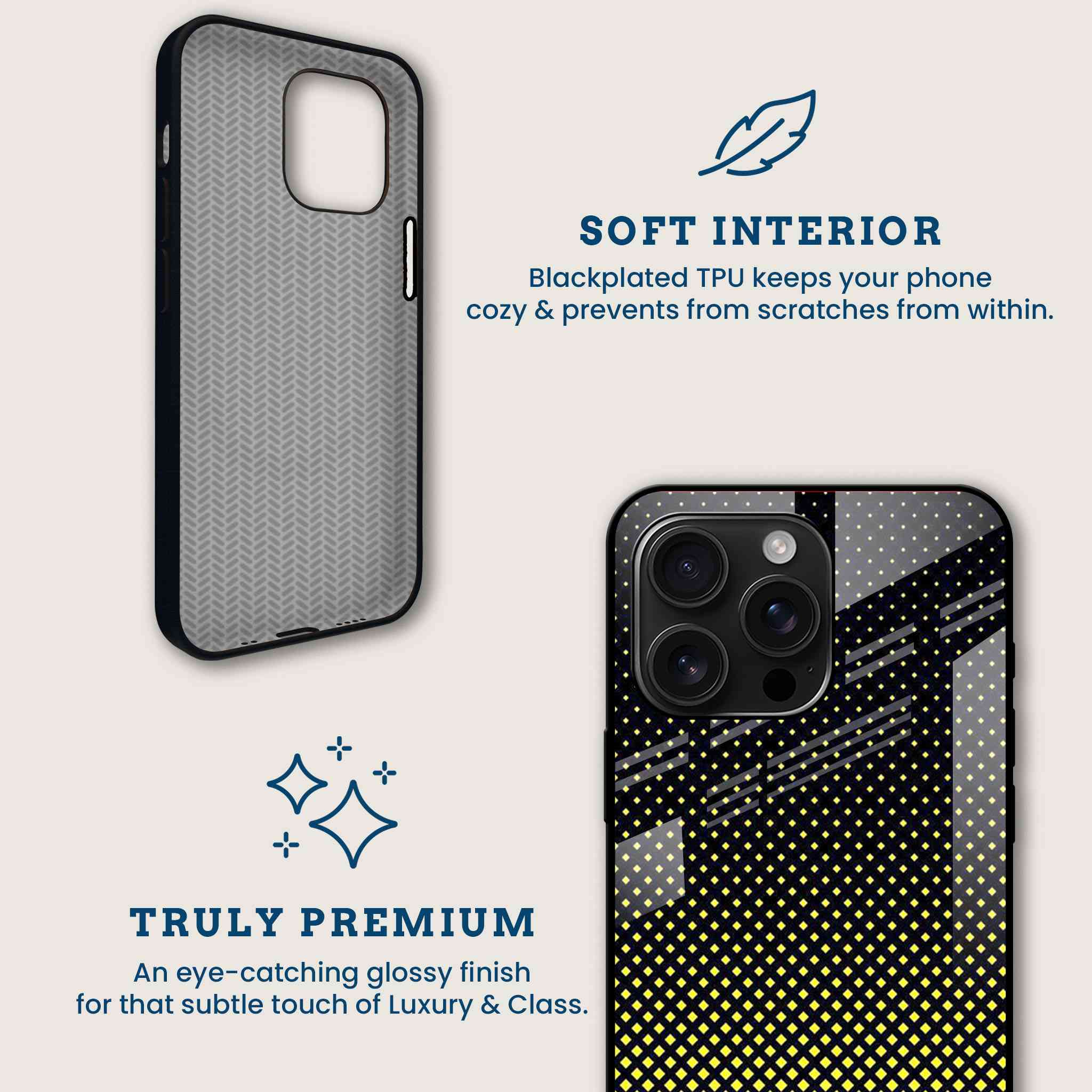 Yellow Pixel Pulse Mobile Back Cover Brand Image