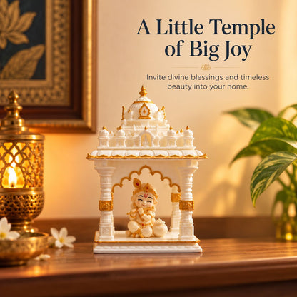 Miniature temple with god idol – a little temple of big joy